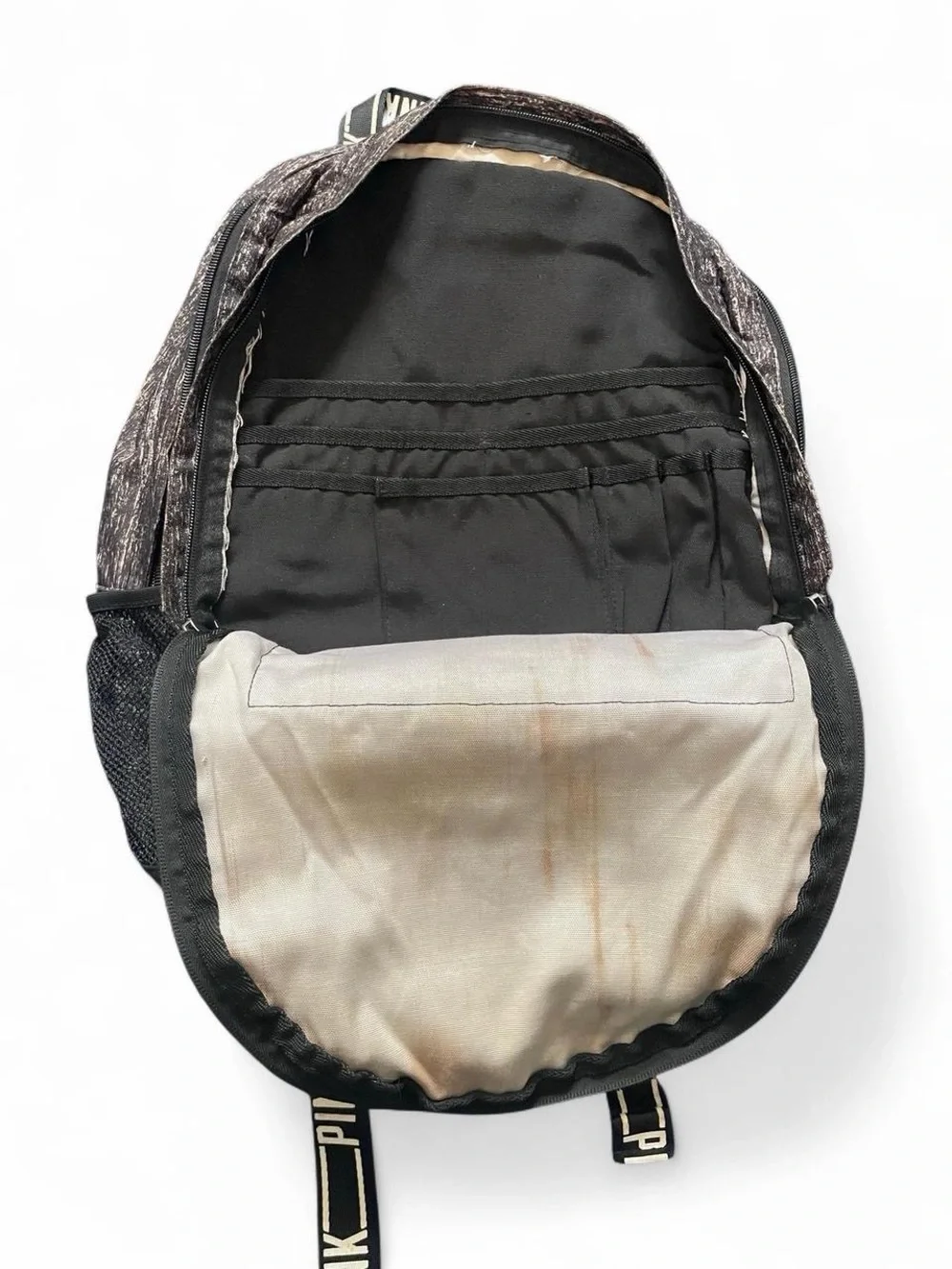Victoria’s Secret PINK • Black / Heather Grey Backpack PINK Logo straps